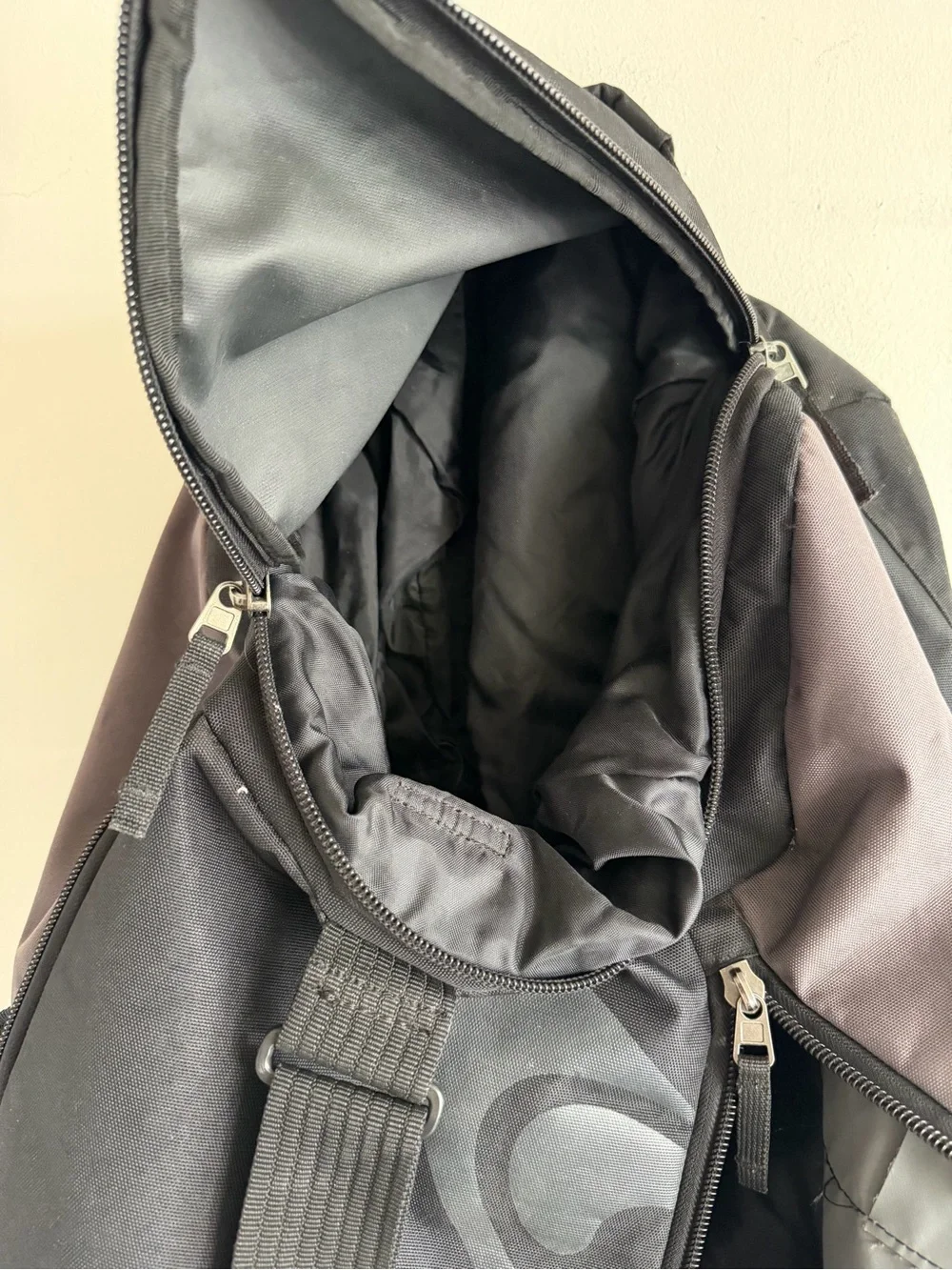 Salomon Black Gray and Red Sport Duffel Bag